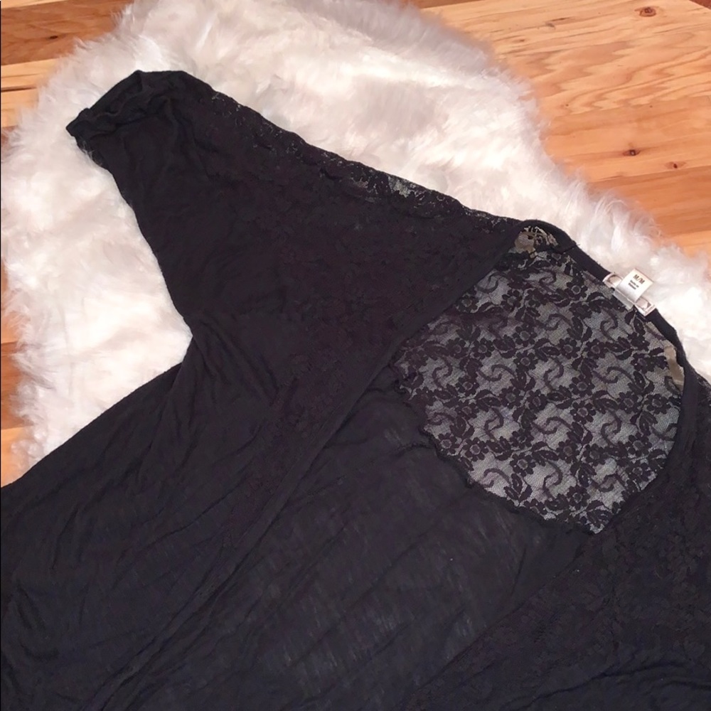 Cute Lace Black Cardigan